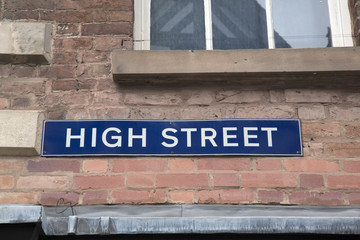 Fototapeta premium High Street Sign