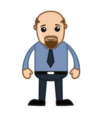 Businessman Funny Cartoon Character