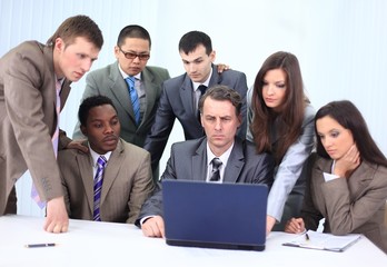 Manager and business team in office