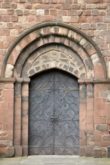 St Marys Church Door, Shrewsbury; England