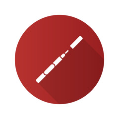 Eyeliner flat design long shadow glyph icon