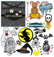 Spooky Halloween Graphics Set