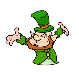 Funny Leprechaun Character