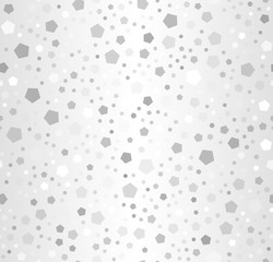 Silver gradient pentagon pattern. Seamless vector background