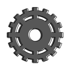 Gear machinery piece icon vector illustration graphic design