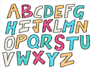 Vintage Colored Alphabets