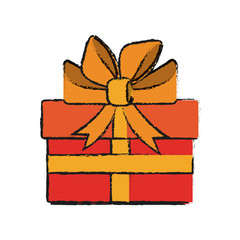 gift box with ribbon bow icon image vector illustration design