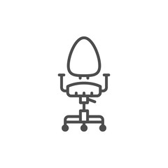 Office chair line icon