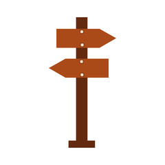 wooden blank warning sign board vector illustration