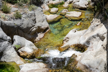 Rocky river with pure cold water