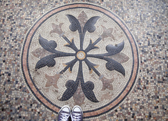 mosaic directly underfoot