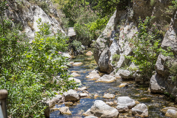 Rocky river with pure cold water