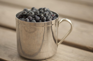 mug filled with bilberry