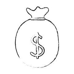 money bag icon image vector illustration design