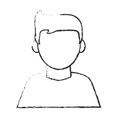 Man faceless profile icon vector illustration graphic design