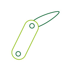 multipurpose of knife camping tool vector illustration