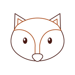 forest fox animal wildlife nature fauna vector illustration