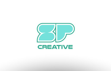 pastel green alphabet letter zp z p combination joint logo comany icon