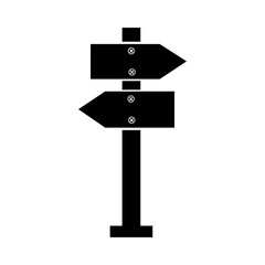 wooden blank warning sign board vector illustration