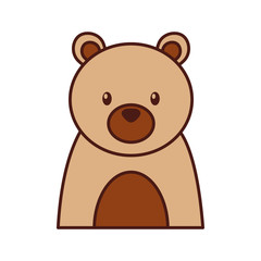 forest bear animal predator wild mammal vector illustration