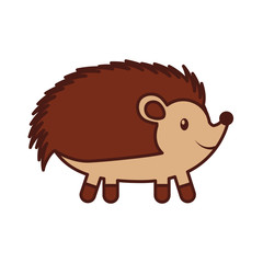 forest hedgehog animal wild fauna nature vector illustration