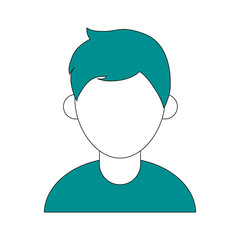 Man faceless cartoon icon vector illustration graphic design
