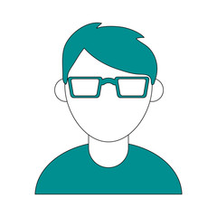 Man faceless cartoon icon vector illustration graphic design