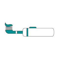 brush dentistry instrument icon image vector illustration design