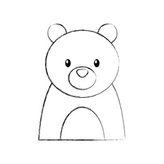 forest bear animal predator wild mammal vector illustration