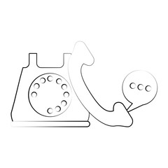 telephone landline icon image vector illustration design