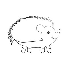 forest hedgehog animal wild fauna nature vector illustration
