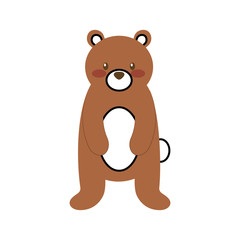 forest bear animal predator wild mammal vector illustration