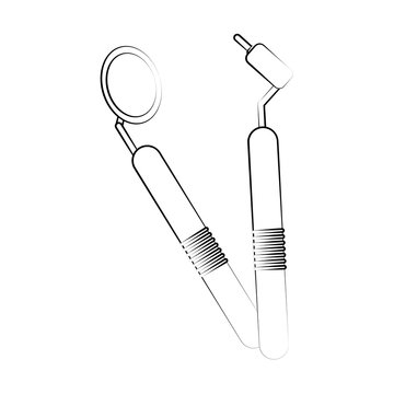 dentistry instruments icon image vector illustration design