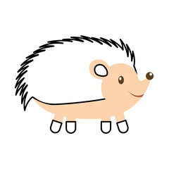 forest hedgehog animal wild fauna nature vector illustration