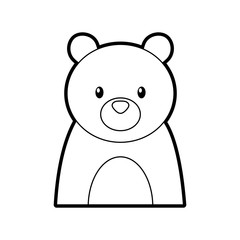 forest bear animal predator wild mammal vector illustration