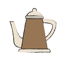 kettle coffee beverage icon image vector illustration design