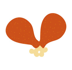 fast food roasted chicken menu restaurant vector illustration