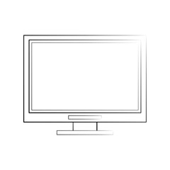 computer monitor con image vector illustration design