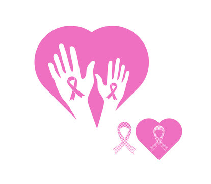 breast cancer awareness ribbon icon symbol