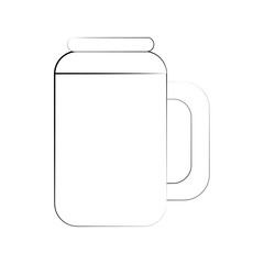 coffee beverage in glass cup icon image vector illustration design