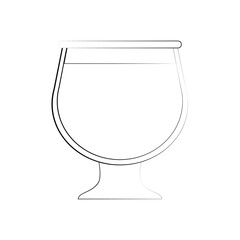 coffee beverage in glass cup icon image vector illustration design