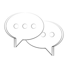 conversation bubbles icon image vector illustration design