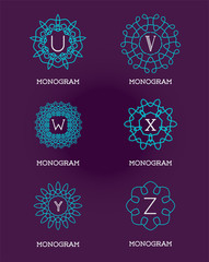 Set of Monogram Design Template. Letter Vector Illustration Premium Elegant Quality. Collection Pack.