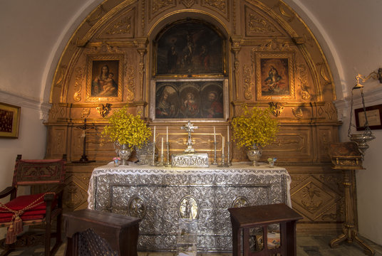 Beautiful ornate Catholic altar