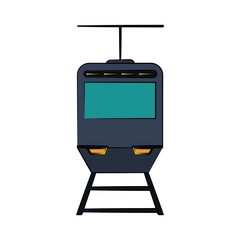 train frontview icon image vector illustration design 