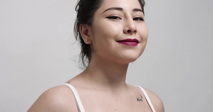 Confident smiling latina video