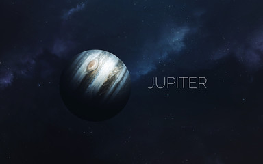 Obraz na płótnie Canvas Jupiter. Science fiction space wallpaper, incredibly beautiful planets, galaxies, dark and cold beauty of endless universe. Elements of this image furnished by NASA