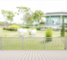 Balcony And Terrace Of Blur Exterior Background