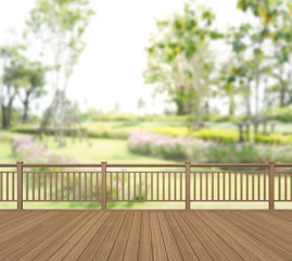 Balcony And Terrace Of Blur Nature Background