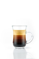 Black coffee in a glass